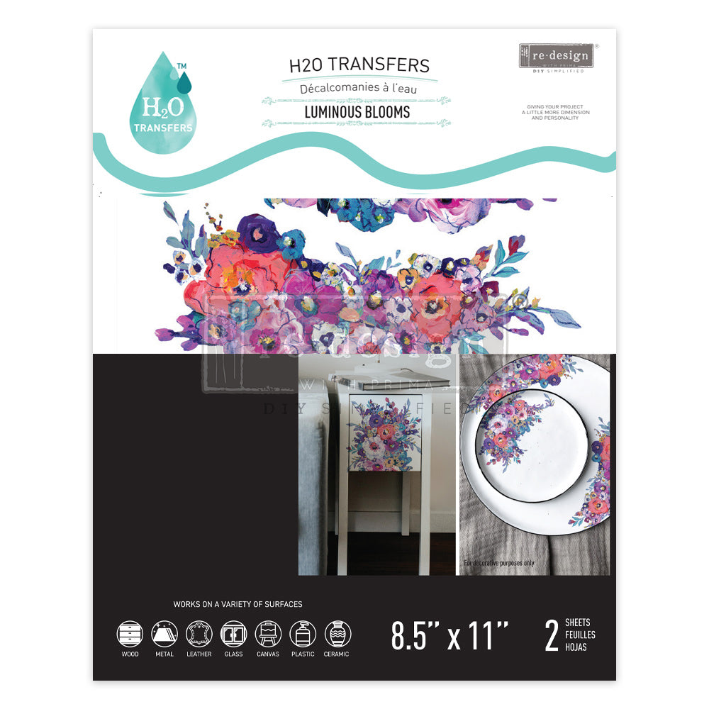 Transferfolien H2O | Redesign Transfer - Luminous Blooms