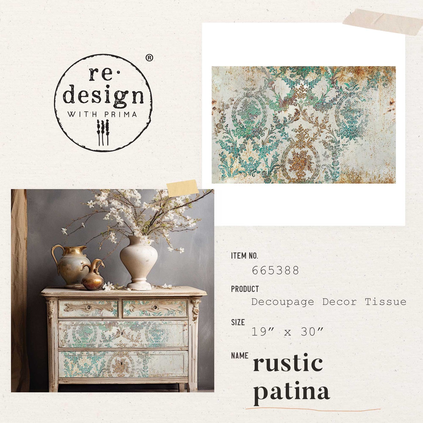 Decoupage Papier | Redesign - Rustic Patina