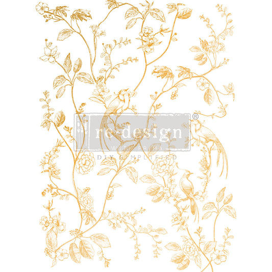Transferfolien | Redesign Transfer - A Bird Song - Goldfoil Kacha