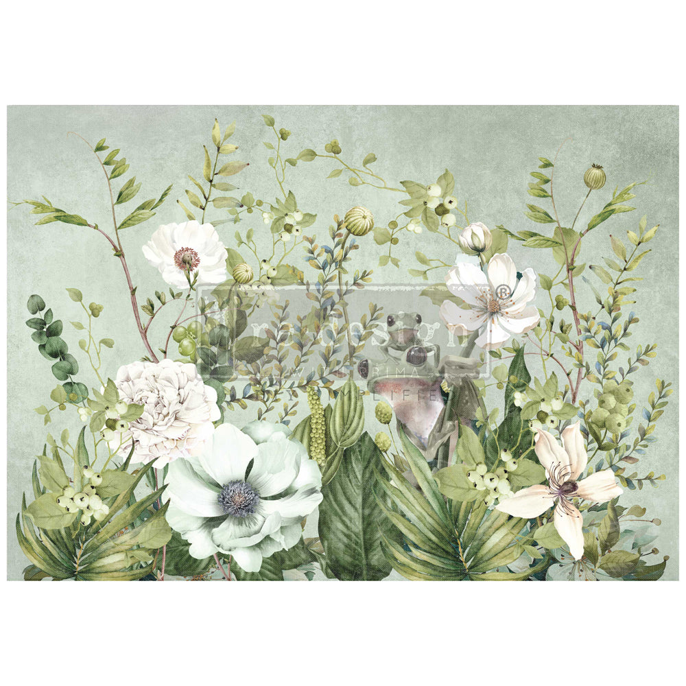 Decoupage Papier | Redesign - Froggy Meadow Greens - DIN A1