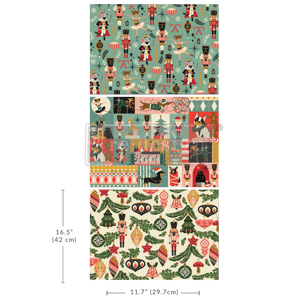 Decoupage Papier | Redesign 3er Set - Nutcracker Happiness