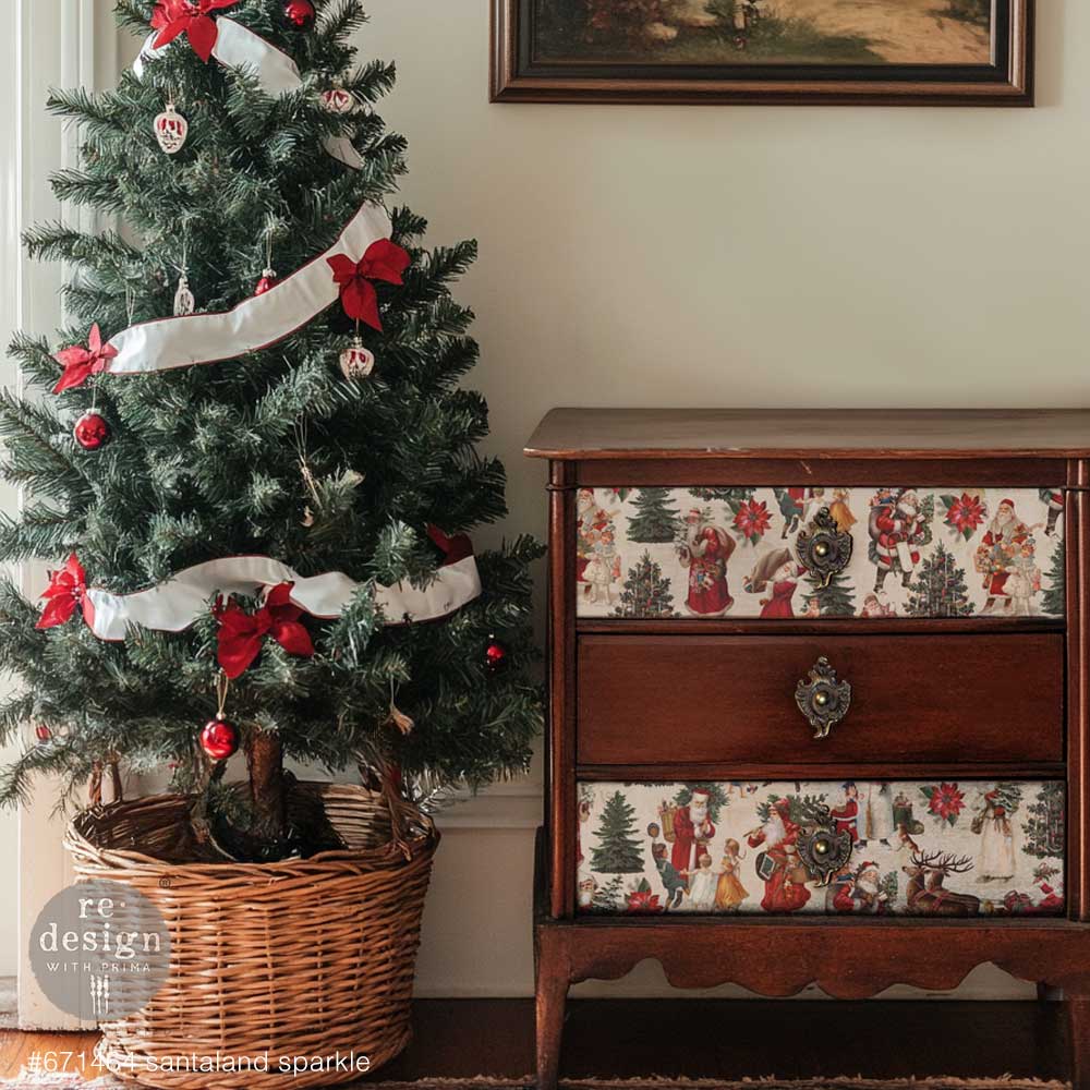 Decoupage Papier | Redesign 3er Set - Santaland Sparkle