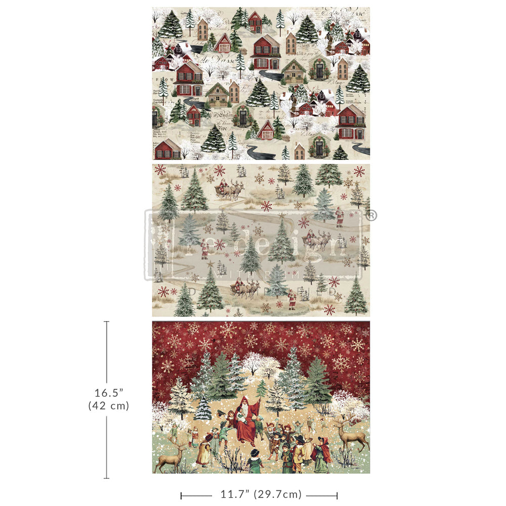 Decoupage Papier | Redesign 3er Set - Whimsical Woodland