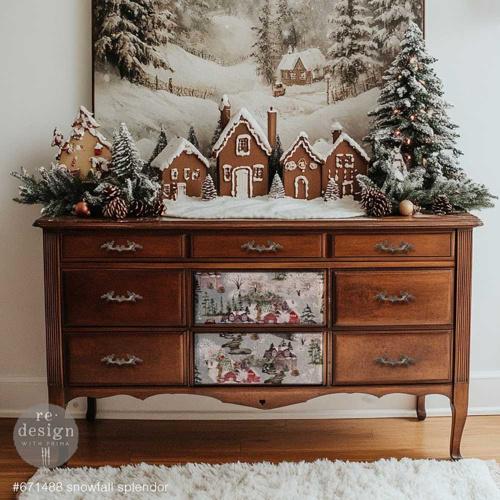 Decoupage Papier | Redesign 3er Set - Snowfall Splendor