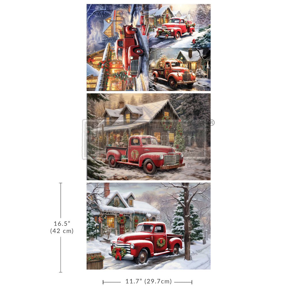 Decoupage Papier | Redesign 3er Set - Christmas Cargo