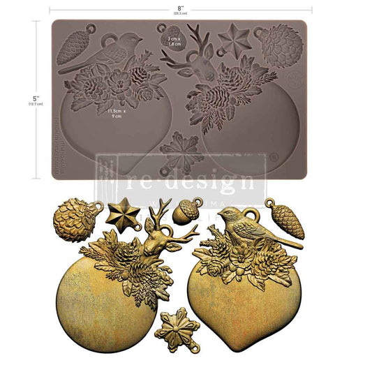 Silikonformen | Redesign - Decor Mould - Evergreen Antler Emblem