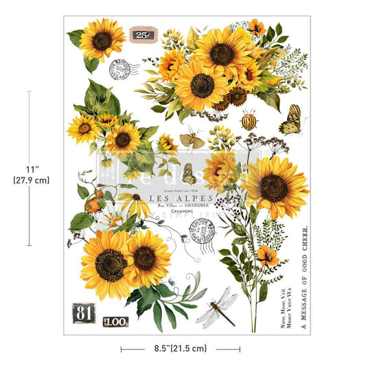 Transferfolien H2O | Redesign Transfer - Rustic Amber Petals