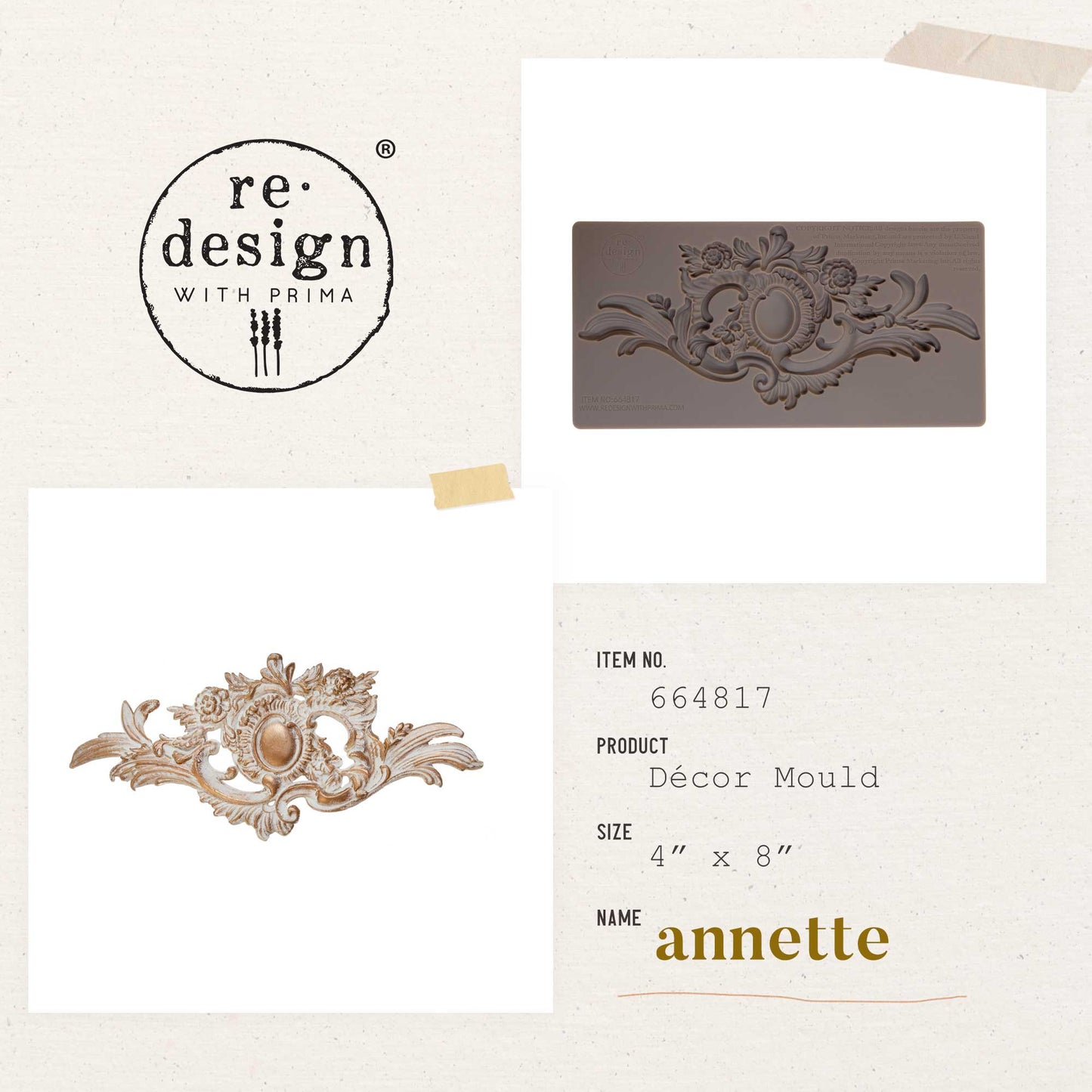 Silikonformen | Redesign - Decor Mould - Annette