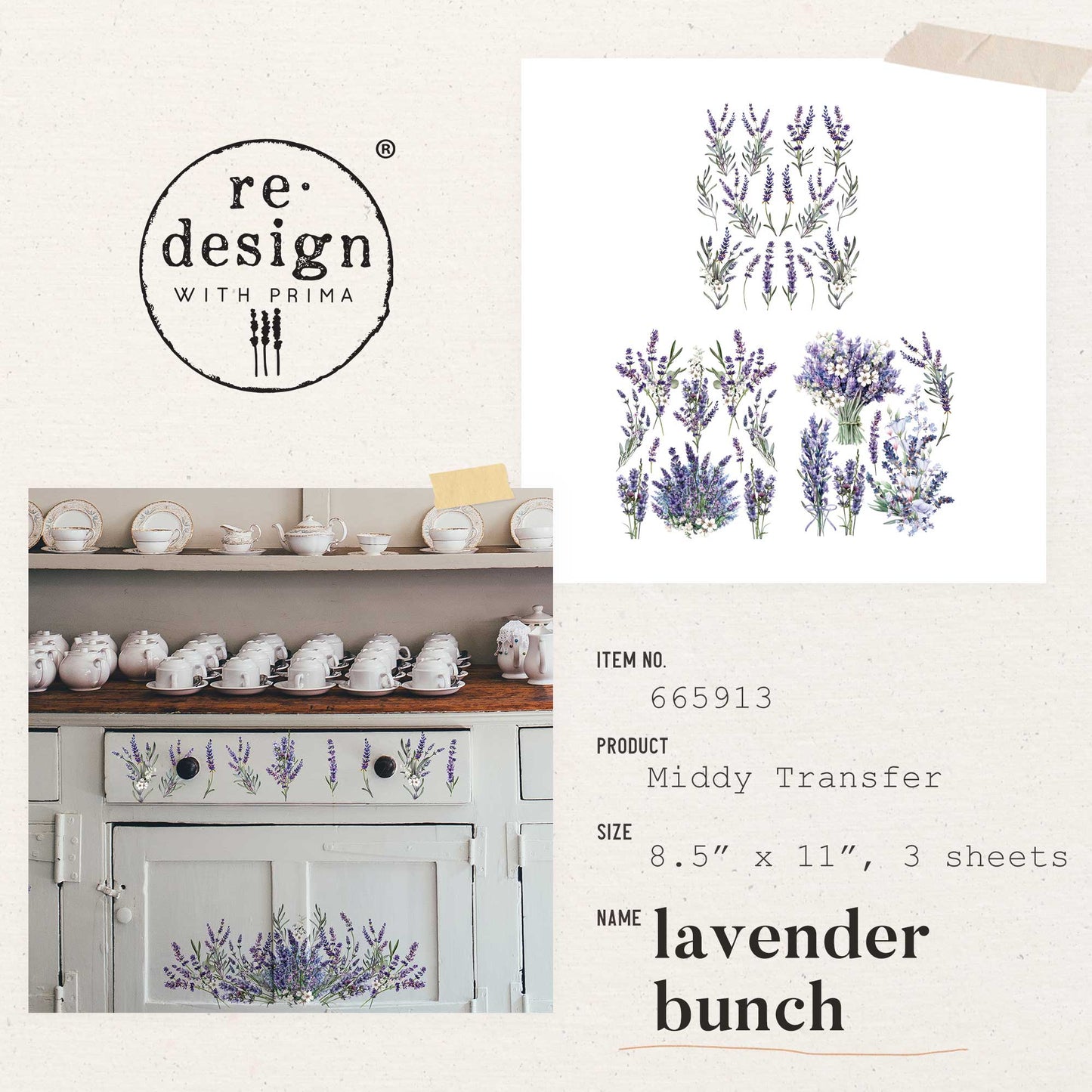 Transferfolien | Redesign Transfer - Lavender Bunch