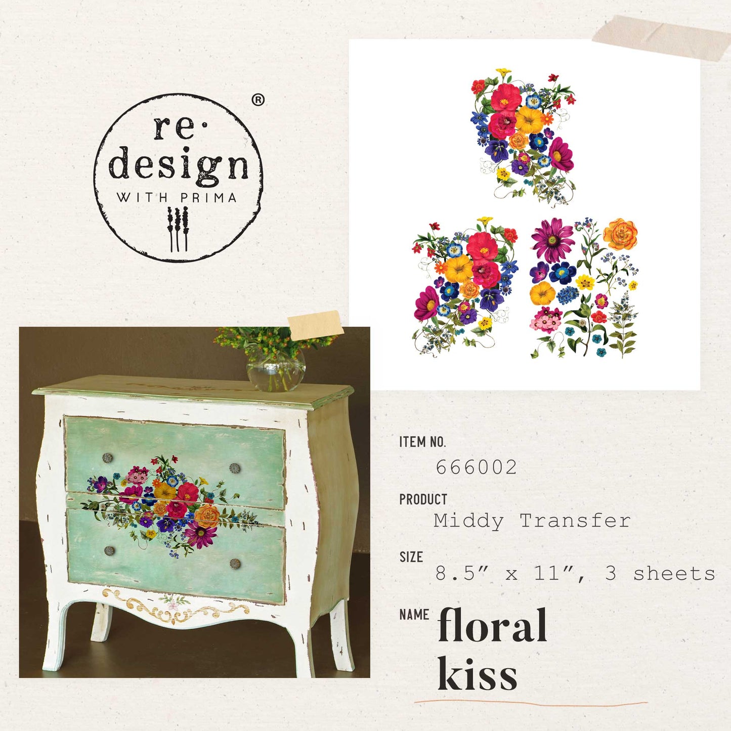 Transferfolien | Redesign Transfer - Floral Kiss