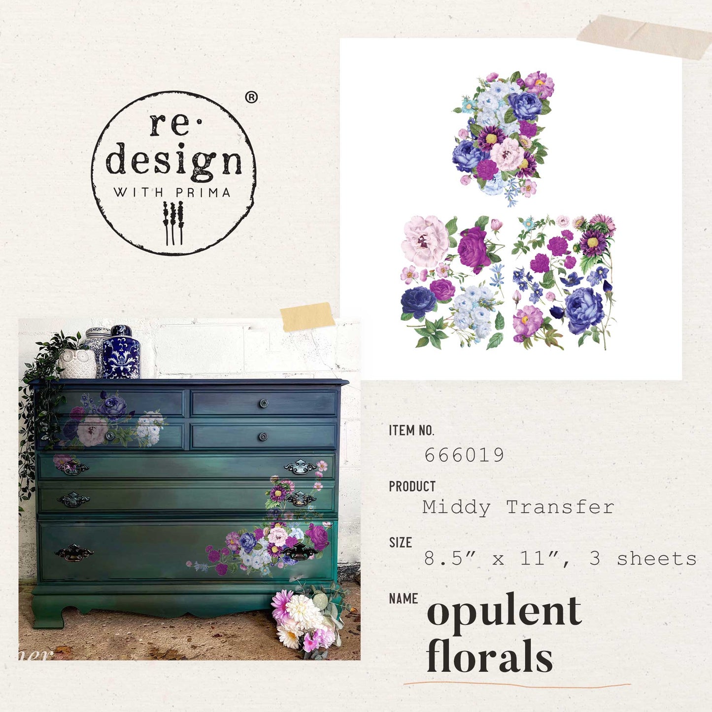 Transferfolien | Redesign Transfer - Opulent Florals