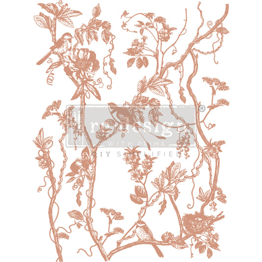 Transferfolien | Redesign Transfer - Bird Watching - Kupfer Goldfoil Kacha