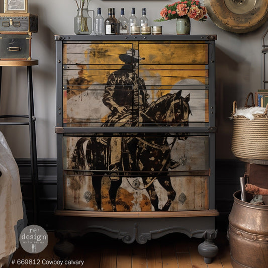 Decoupage Papier | Redesign - Cowboy Cavalry - DIN A1