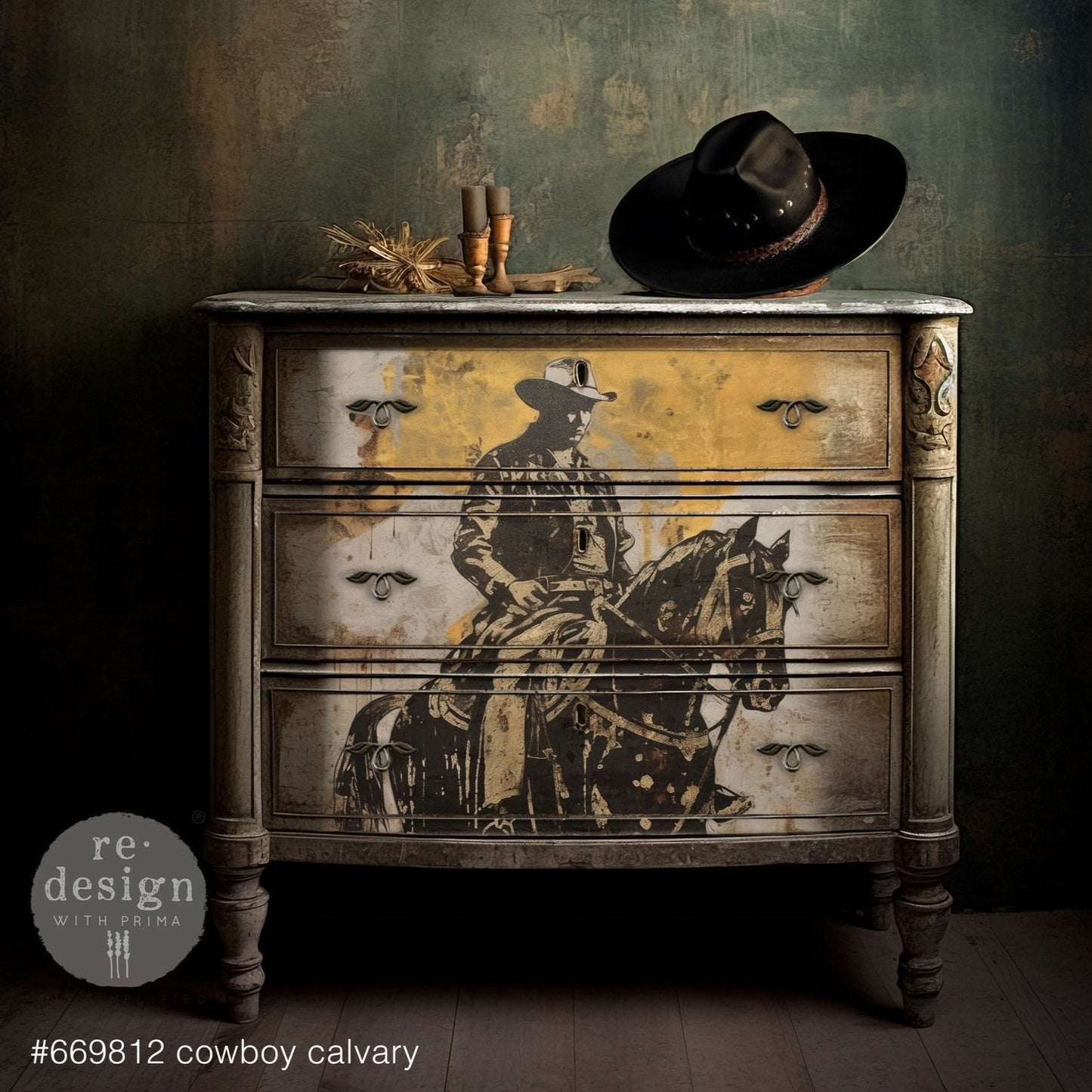 Decoupage Papier | Redesign - Cowboy Cavalry - DIN A1