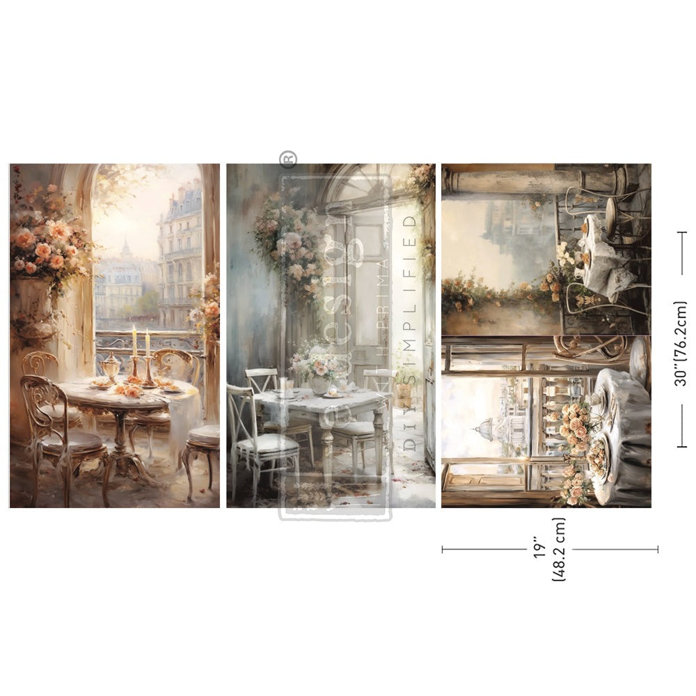 Decoupage Papier | Redesign 3er Set - What a view