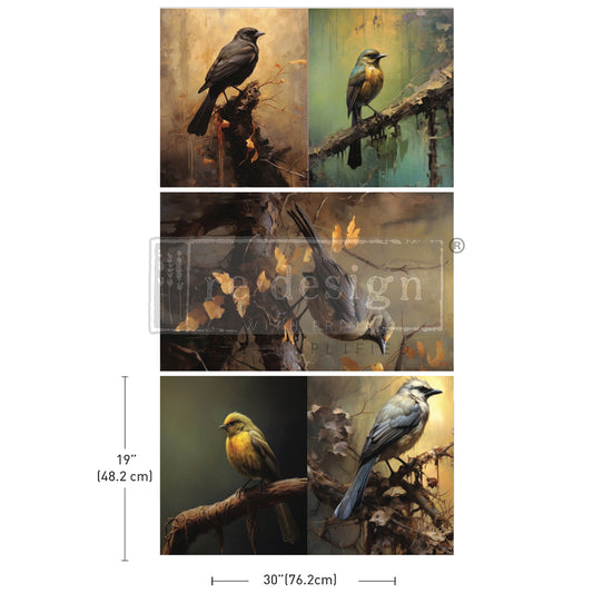 Decoupage Papier | Redesign 3er Set - Avian Dreamscape