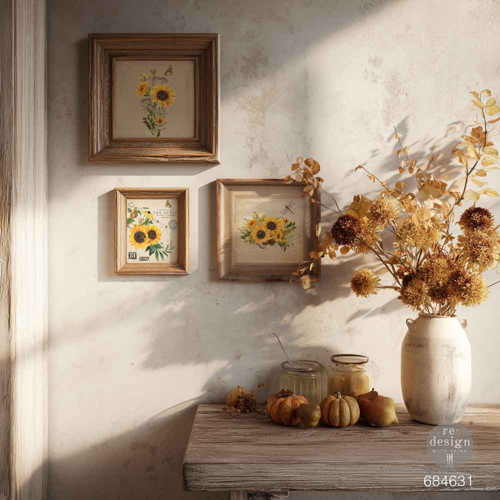 Transferfolien H2O | Redesign Transfer - Rustic Amber Petals