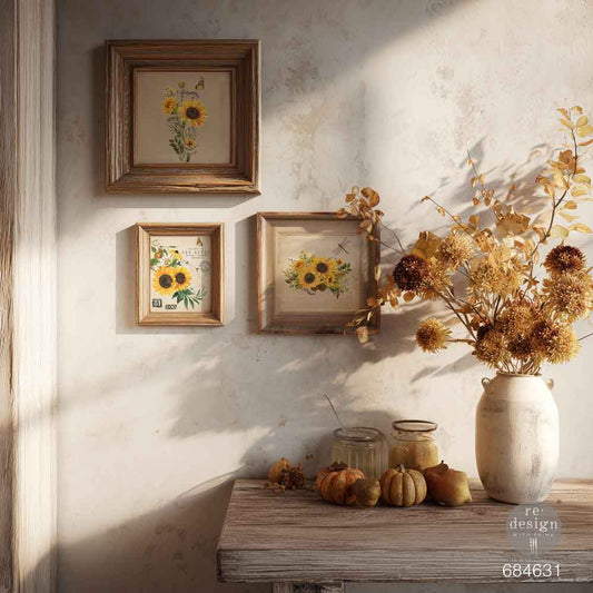 Transferfolien H2O | Redesign Transfer - Rustic Amber Petals