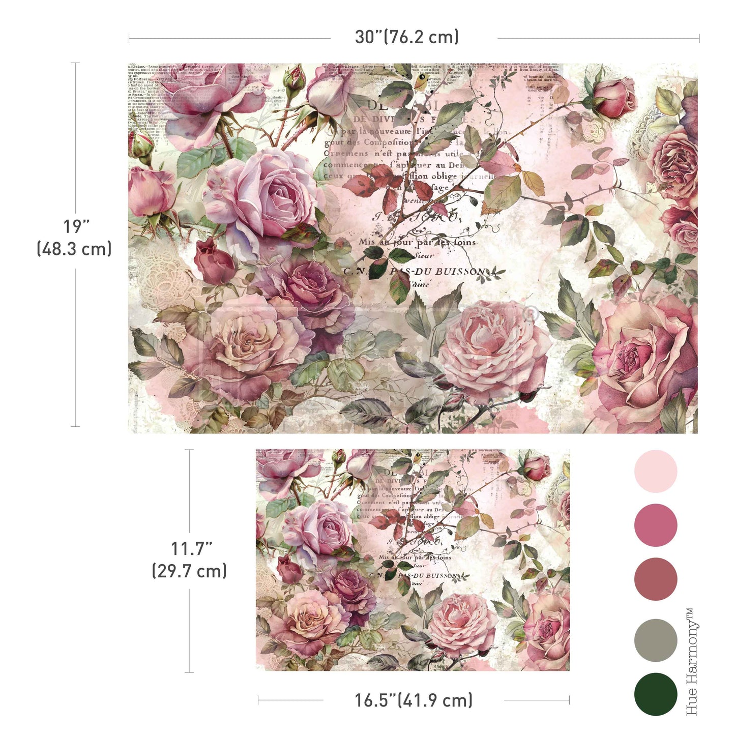 Decoupage Papier | Redesign 2er Set - Dusty Velvet Mauve