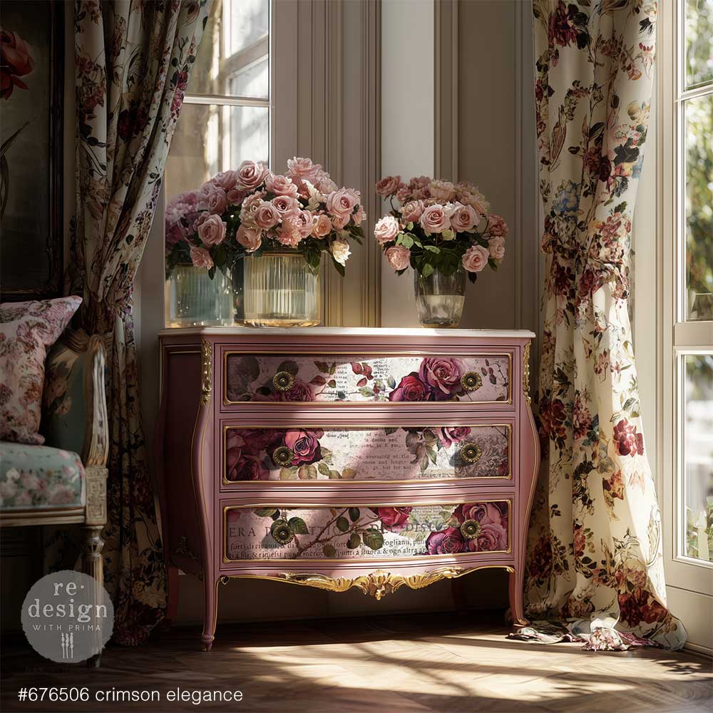 Decoupage Papier | Redesign 2er Set - Crimson Elegance