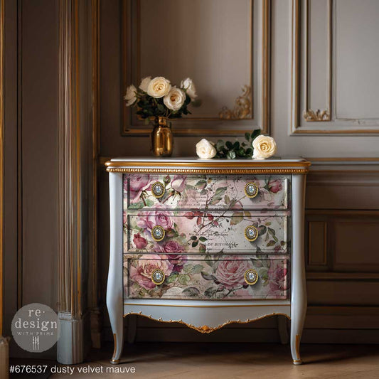 Decoupage Papier | Redesign 2er Set - Dusty Velvet Mauve