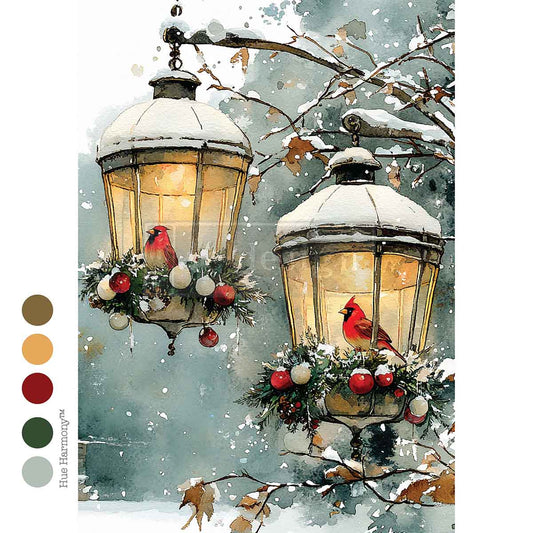 Decoupage Papier | Redesign - Cardinal Christmas - DIN A4