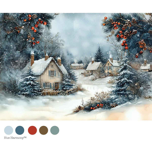 Decoupage Papier | Redesign - Winter Hearth - DIN A4