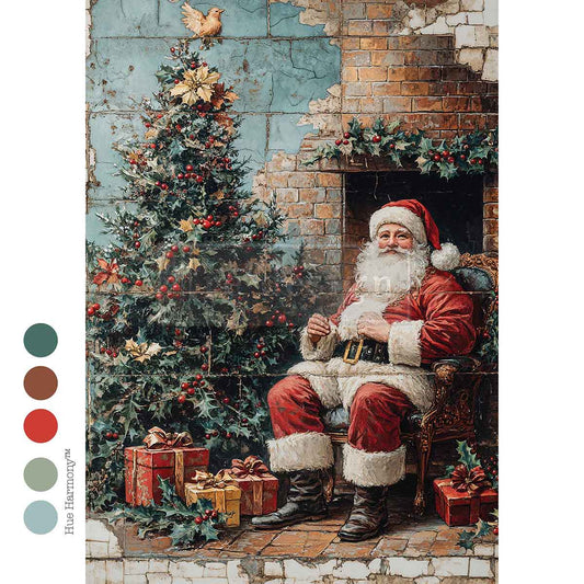 Decoupage Papier | Redesign - Cozy Claus Corner - DIN A4