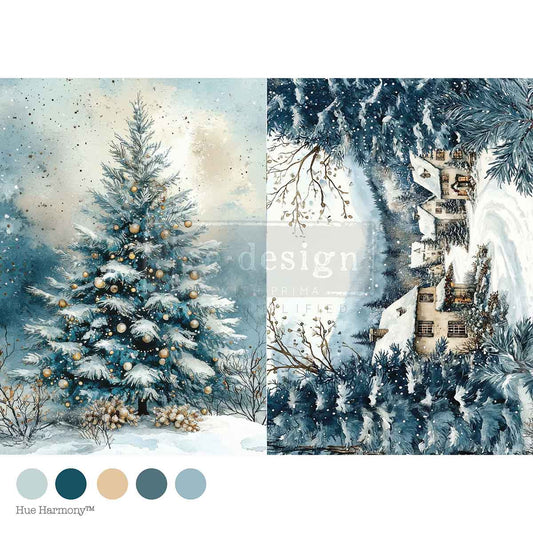 Decoupage Papier | Redesign - Silent Night Sparkle - DIN A4