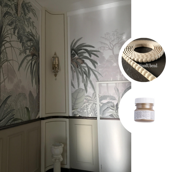 geschwungene wand verschönert mit biegsamen leistendekoren