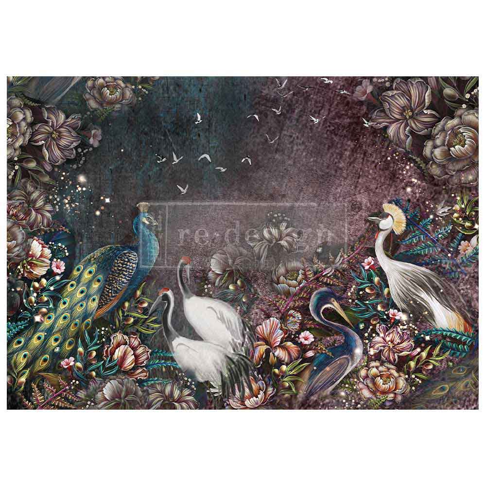 Decoupage Papier | Redesign - Birds And Blooms - DIN A1