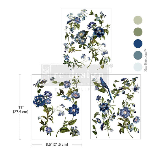 Transferfolien | Redesign Transfer - Blue Nest Blooms