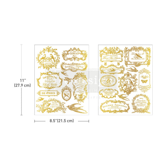 Transferfolien H2O | Redesign Transfer - Chant Du Matin - Goldfolie