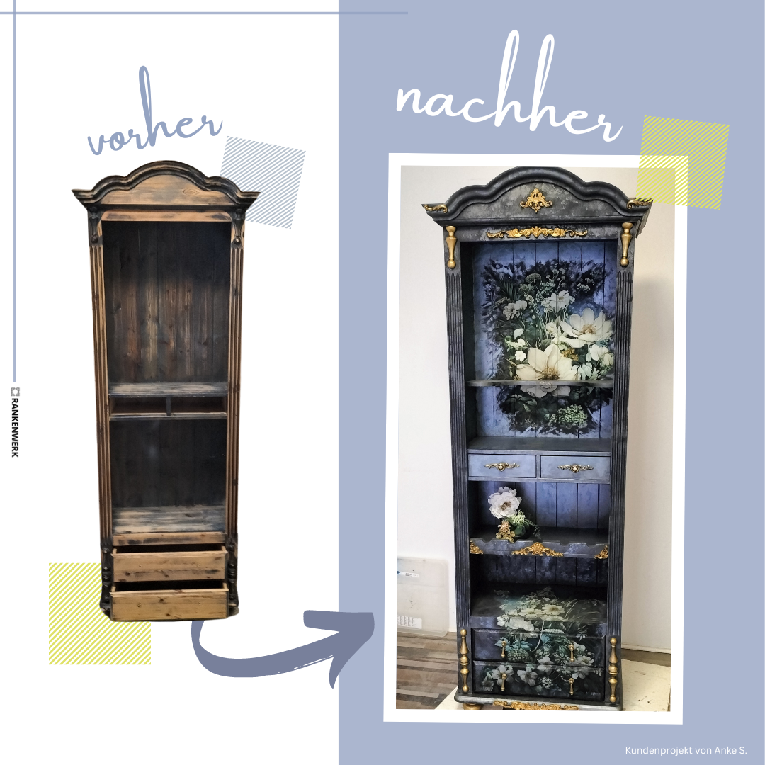 Decoupage Papier | Redesign - Contrast Of Night And Petal - DIN A1