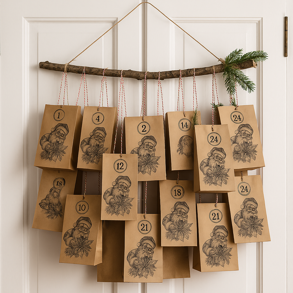 24 blanko Adventskalender- oder Geschenk Tüten