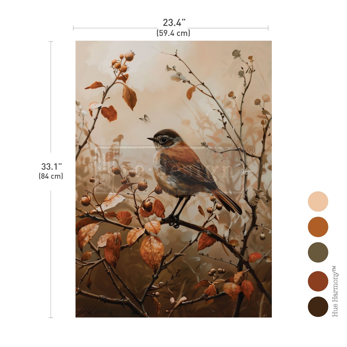 Decoupage Papier | Redesign - Sunlit Songbird - DIN A1