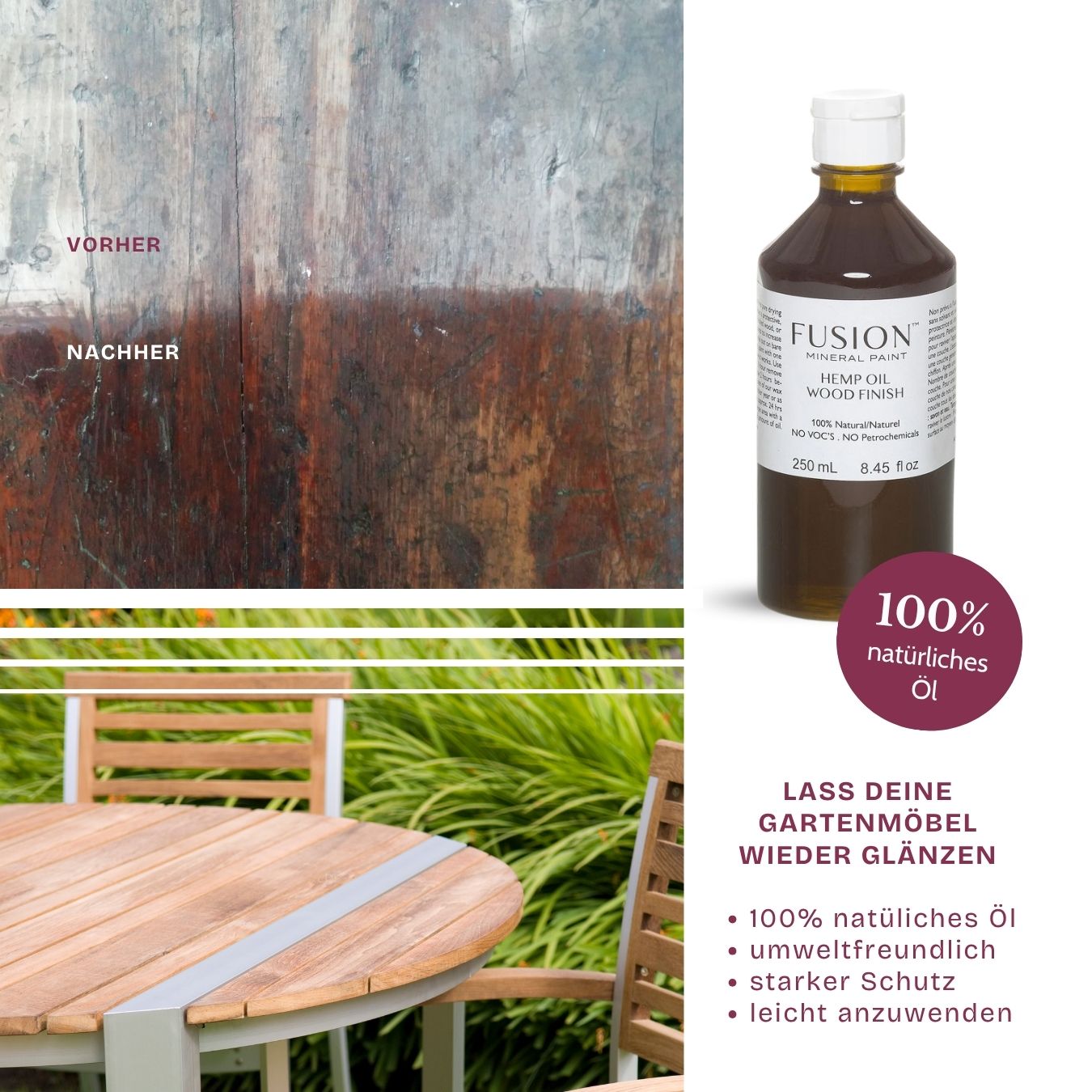 Versiegelung - Öl | Fusion - Hemp Oil Öl 100% natürlich