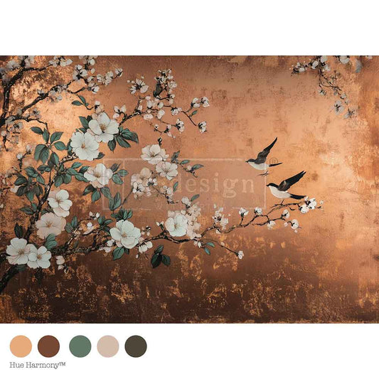 Decoupage Papier | Redesign - Feathers In The Glow - DIN A1