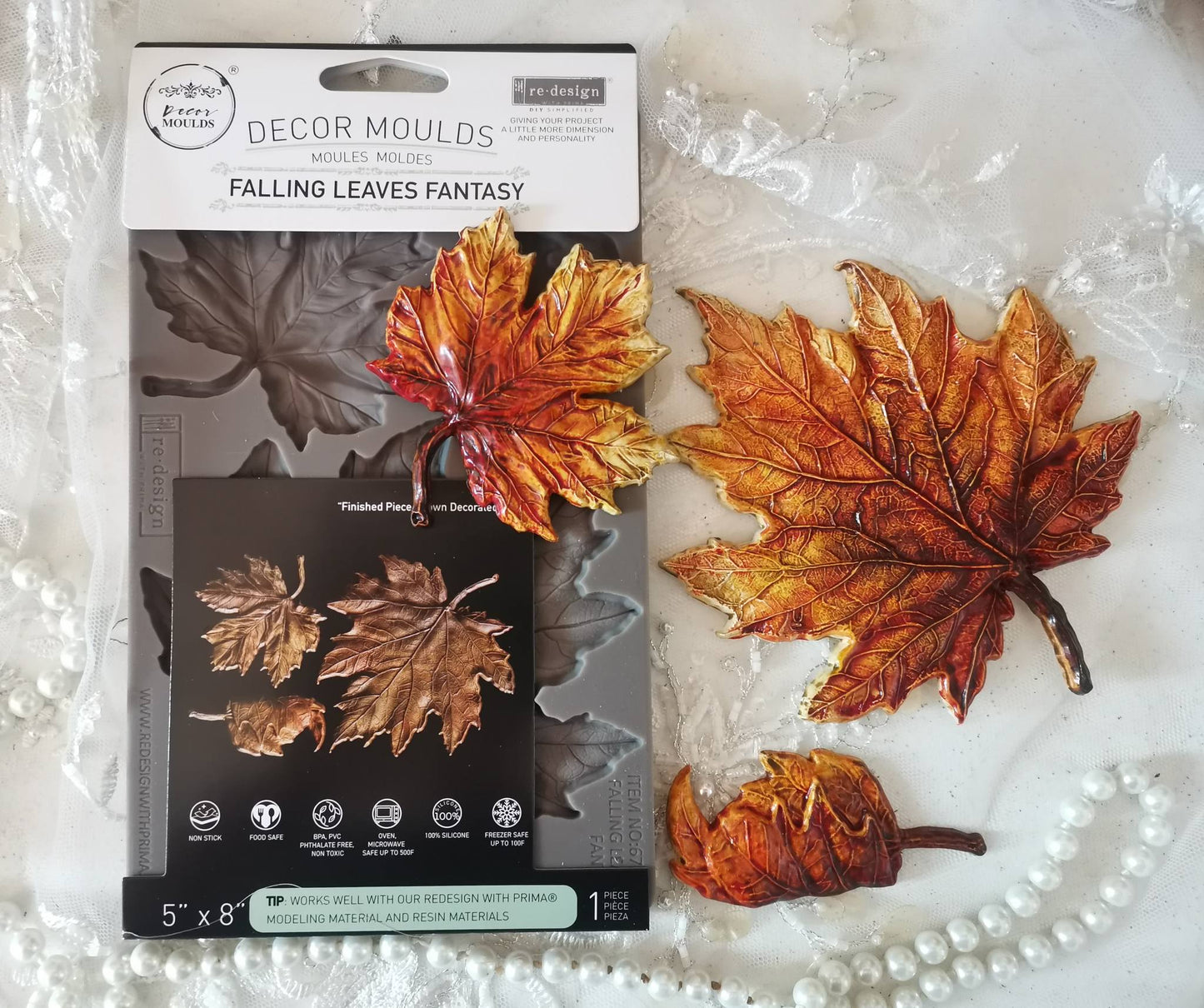 Silikonformen | Redesign - Decor Mould - Falling Leaves Fantasy