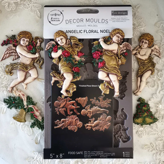 Silikonformen | Redesign - Decor Mould - Angelic Floral Noel