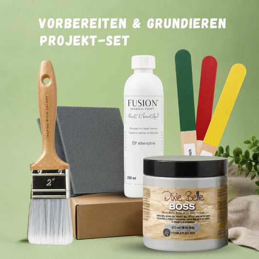 Projekt-Set | Vorbereiten und Grundieren inkl. 3 Farbmuster