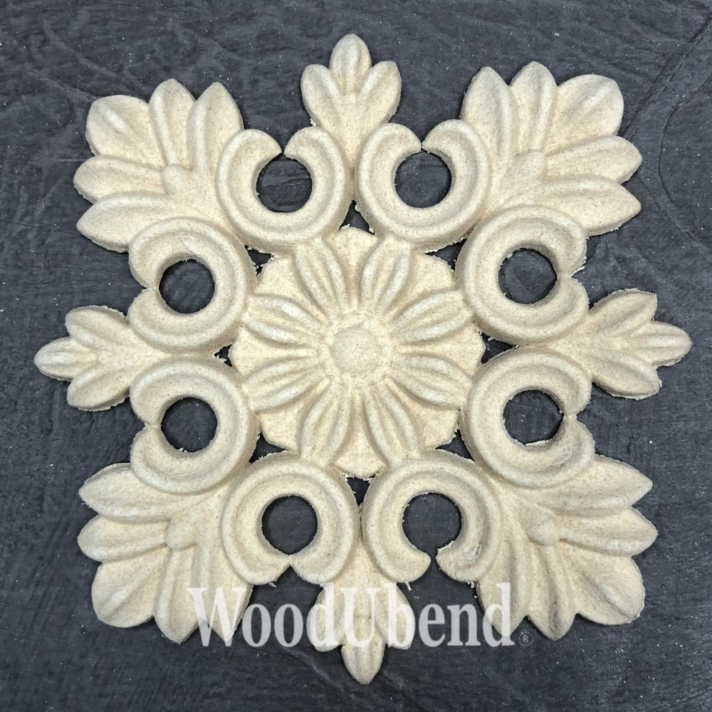Quadratische Dekore | WoodUbend Floral Square WUB2427 | WUB2130
