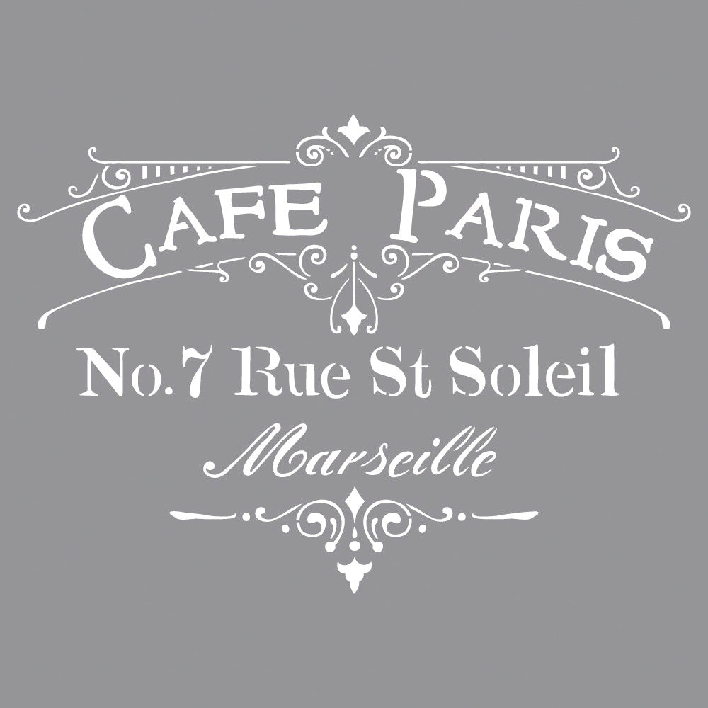 Schablonen | Rayher - Café Paris Schrift