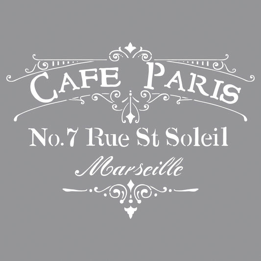 Schablonen | Rayher - Café Paris Schrift
