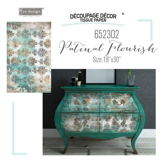 Decoupage Papier | Redesign - Patina Flourish