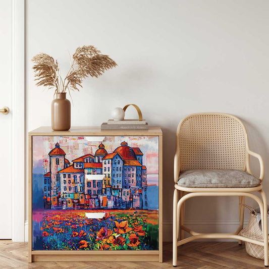 Decoupage Papier | Redesign - Village In Color - DIN A1