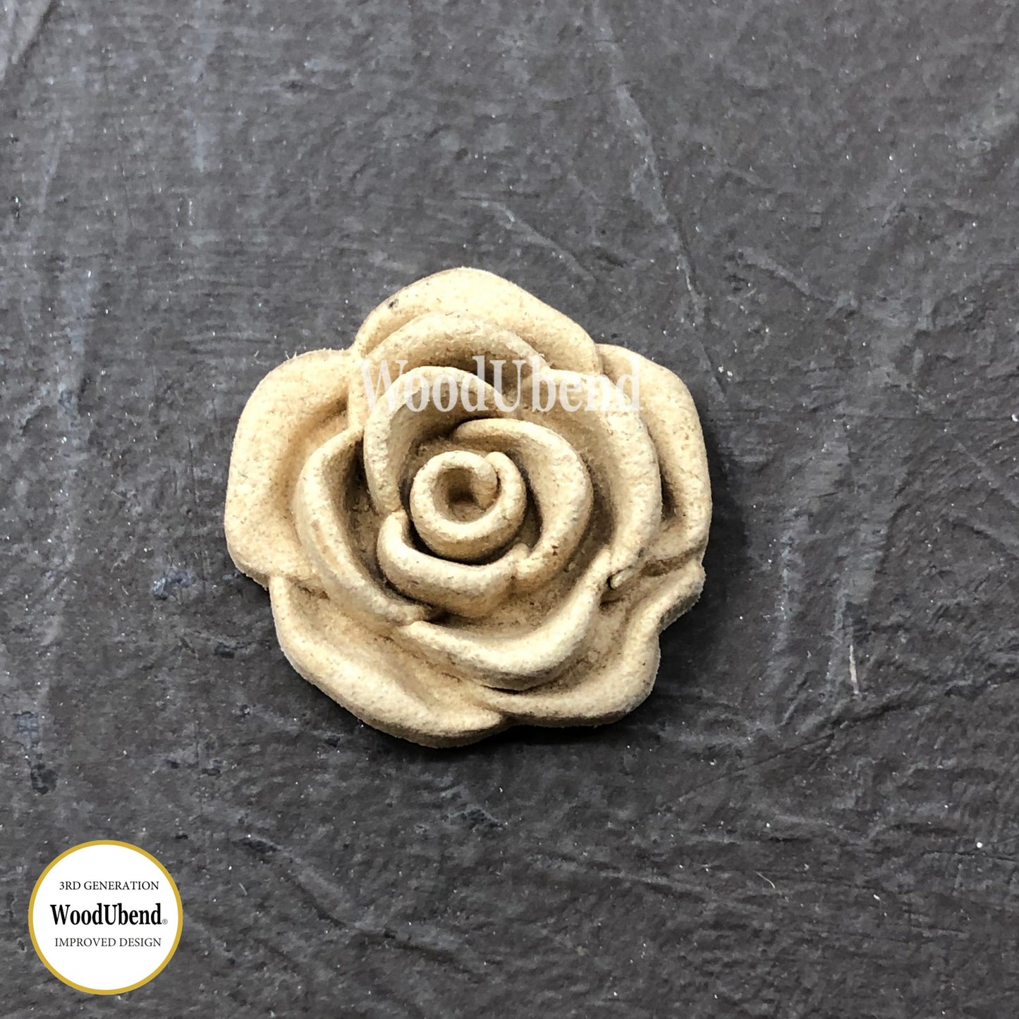 Runde Dekore | WoodUbend Rosenknospe Blume WUB0344