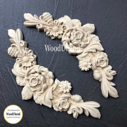 Längliche Dekore | WoodUbend Blumen Girlande WUB0349