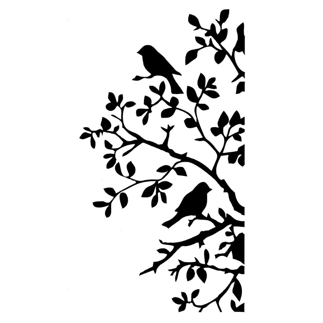 Schablonen | Posh Chalk - Stencil Posh Birds and Bendy Branches