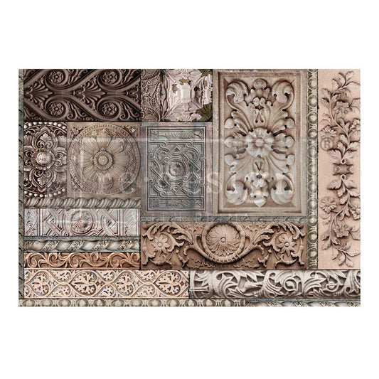Decoupage Papier | Redesign - Carved Stonework - DIN A1